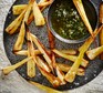Parsnip Fries Recipe with Easy Salsa Verde