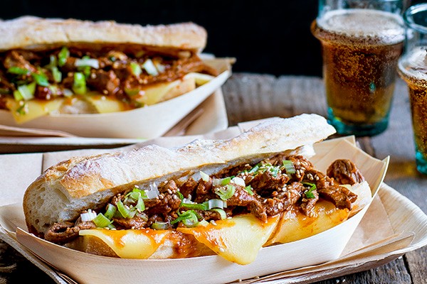 Bulgogi cheese steak sandwich