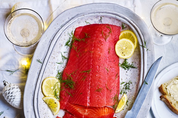 Cranberry Cured Salmon