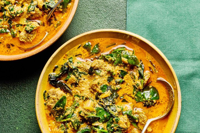 Two bowls of Nigerian soup