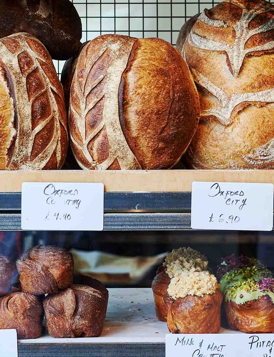 Sourdough bread and pastries on display at Imma The Bakery in Henley-on-Thames