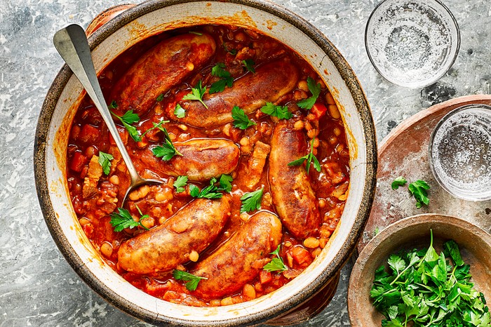 Sausage and Bean Casserole for an Easy One Pot Sausage Recipe