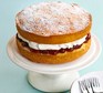 Sponge cake filled with jam and cream