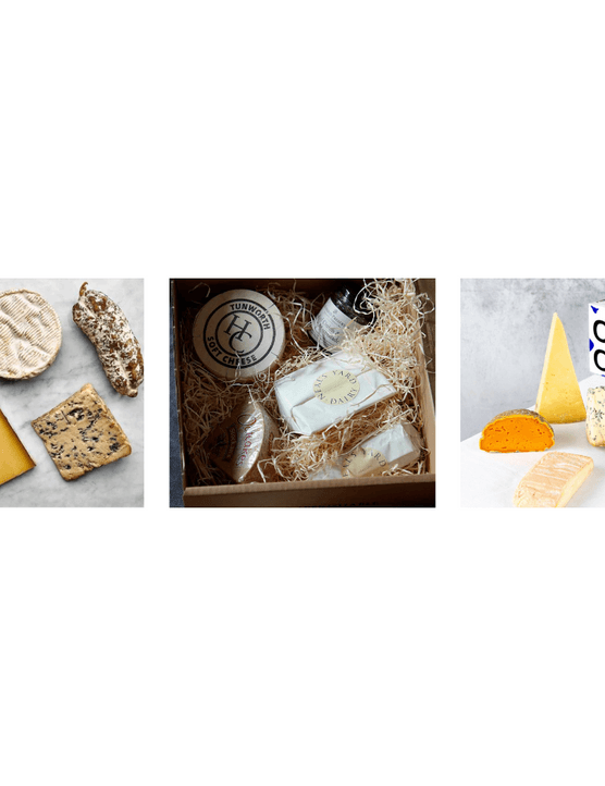 Three cheese hamper boxes